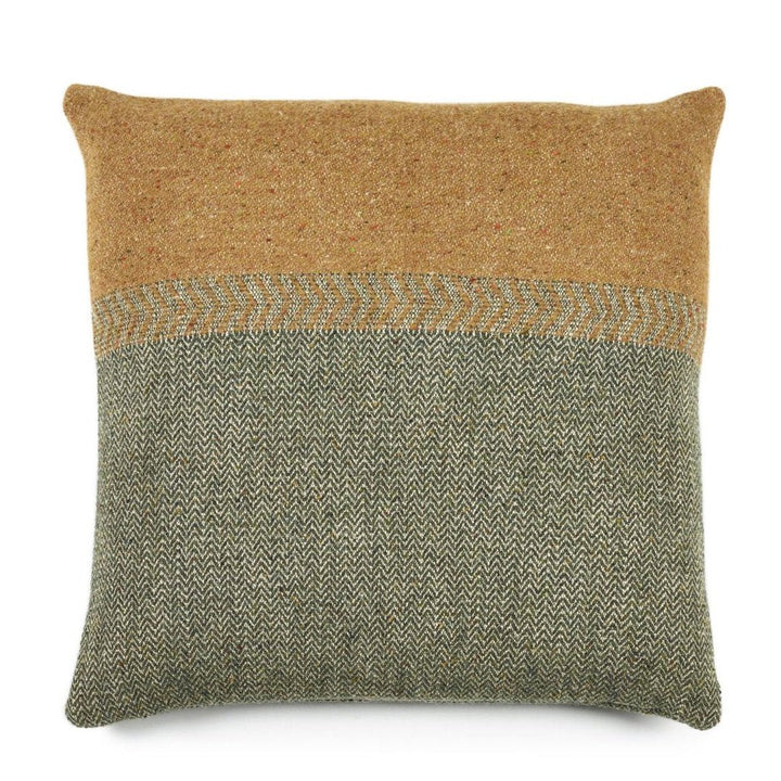 Libeco Linen Jules Cushion Cover Green Herringbone | 63x63cm - Suzie Anderson Home