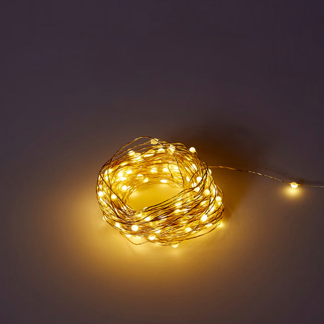 Luminous Outdoor String Light | 20m | Gold | Outdoor Adapter