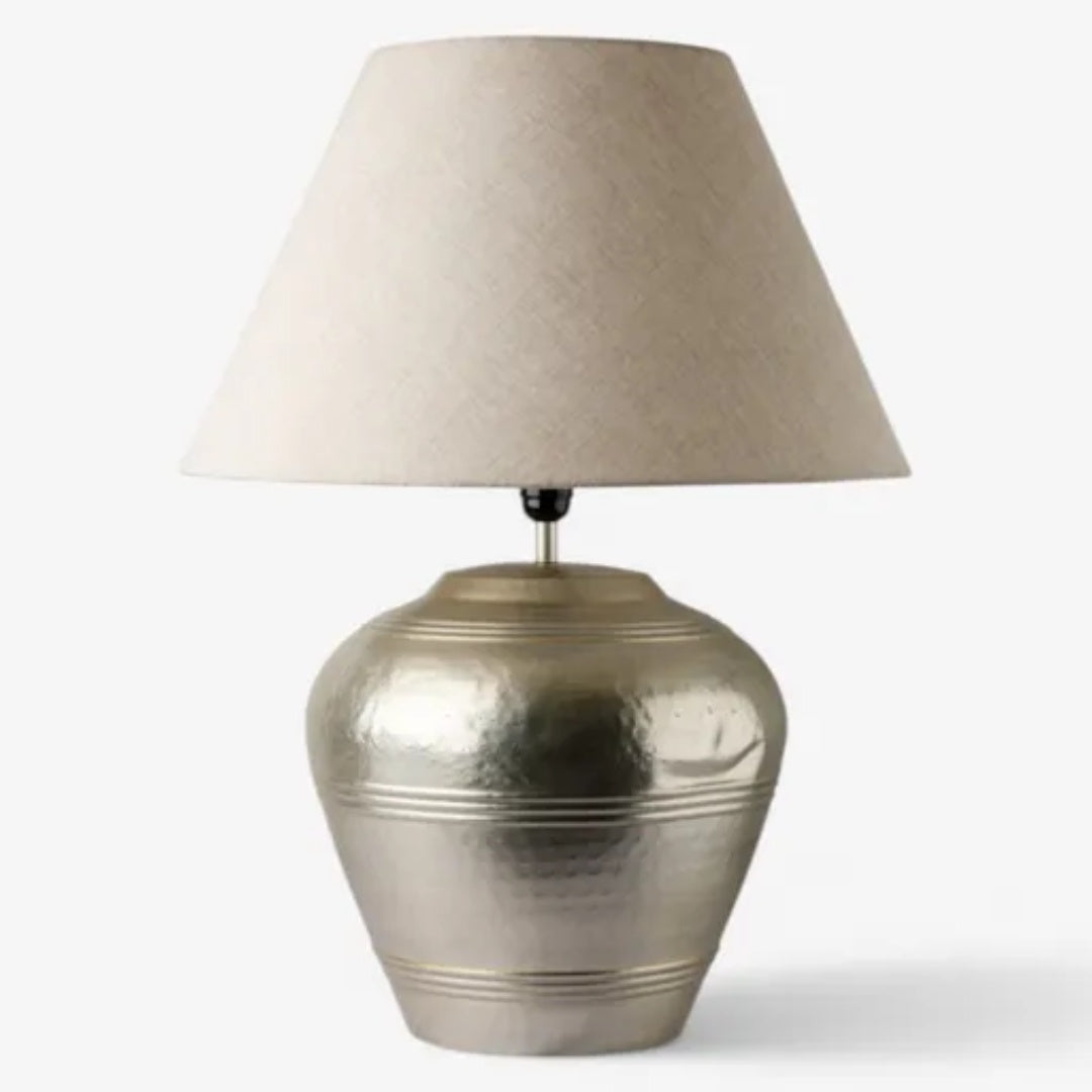 Lustre Silver Ring Table Lamp Base | W26 x H38cm (Shade Sold Separately)