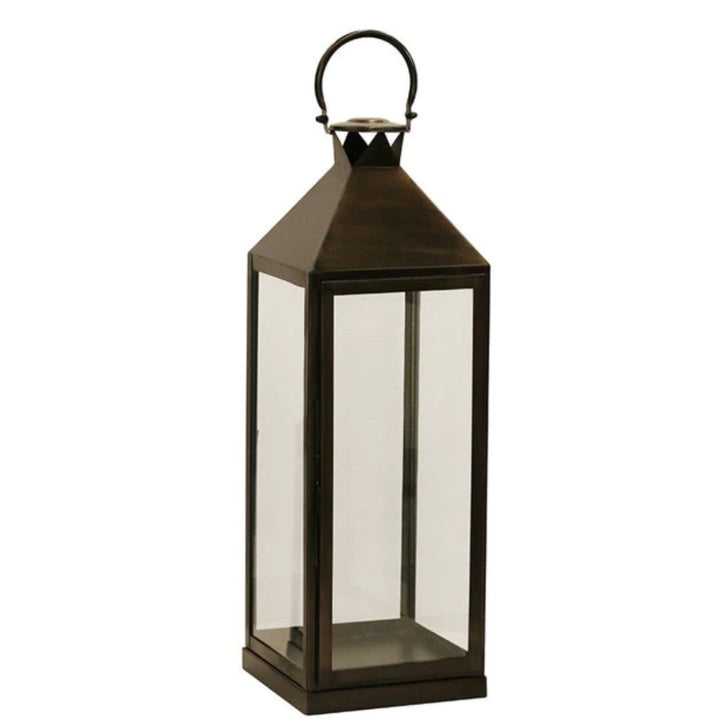 Stratton Tall Lantern | Dark Bronze/Black