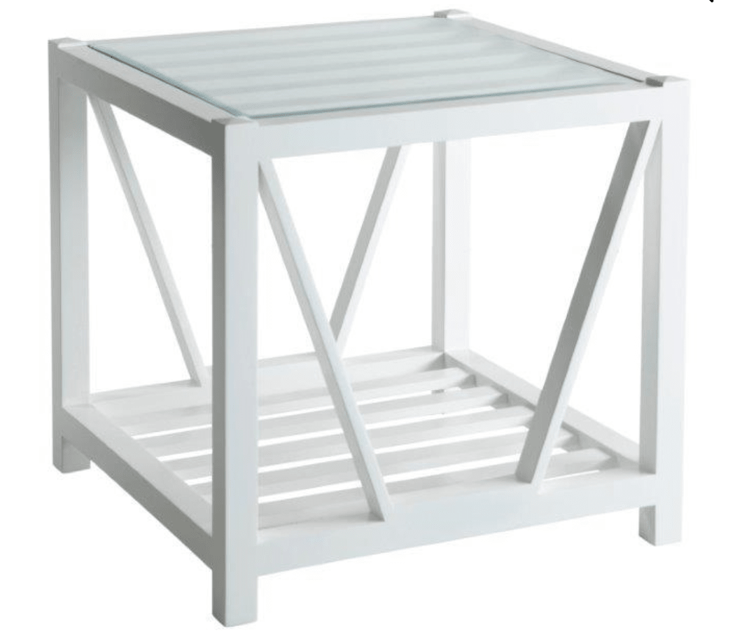 Long Island Side Table | White Mahogany - Suzie Anderson Home