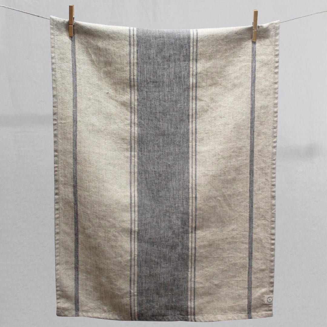 Louis Linen Tea Towel | Natural Granite - Suzie Anderson Home