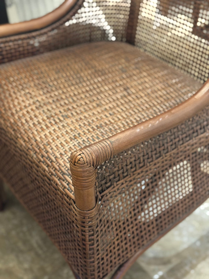 Alabama Rattan Chair | Chocolate   (BOWRAL)