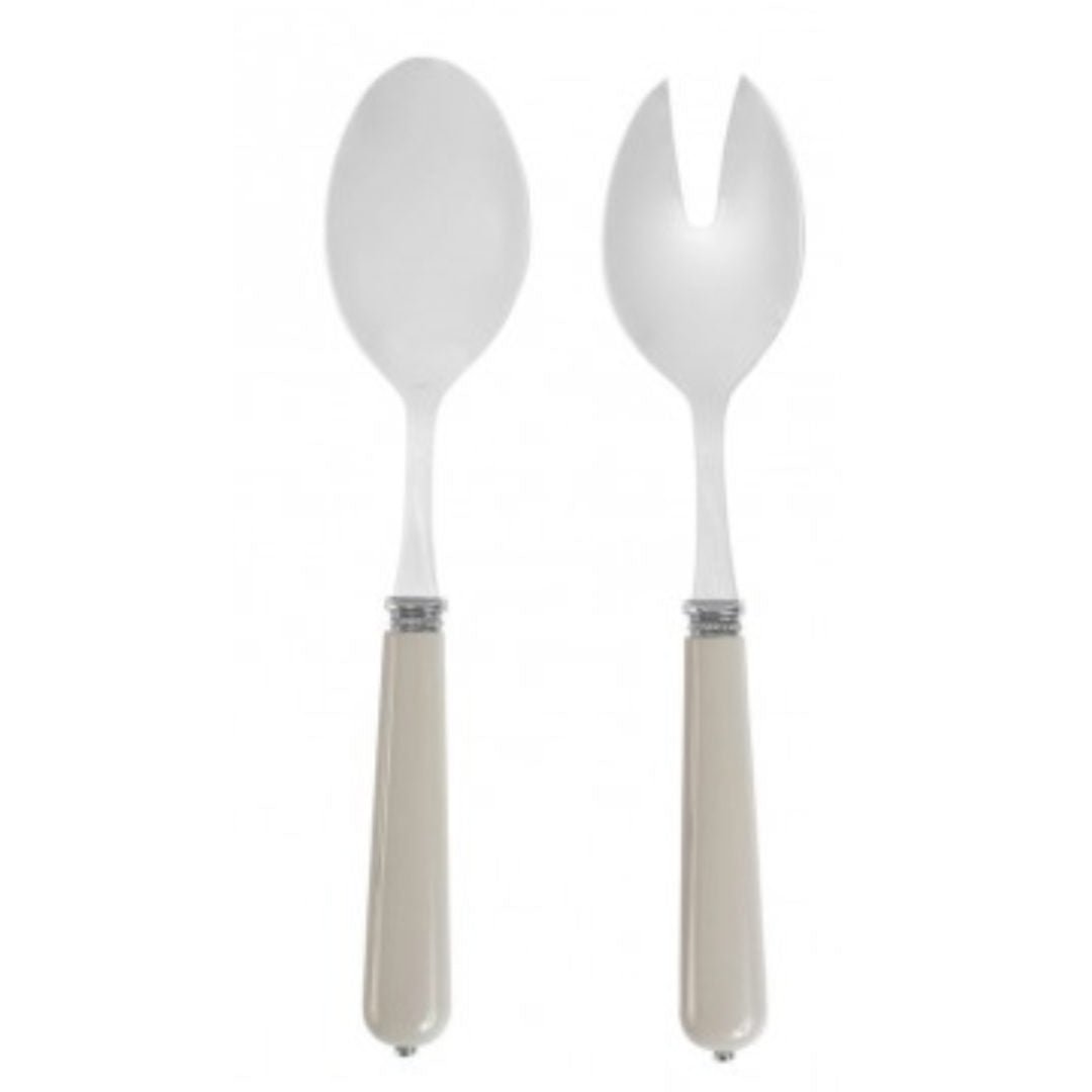 Lucie Salad Servers | Set of 2 | Grey - Suzie Anderson Home
