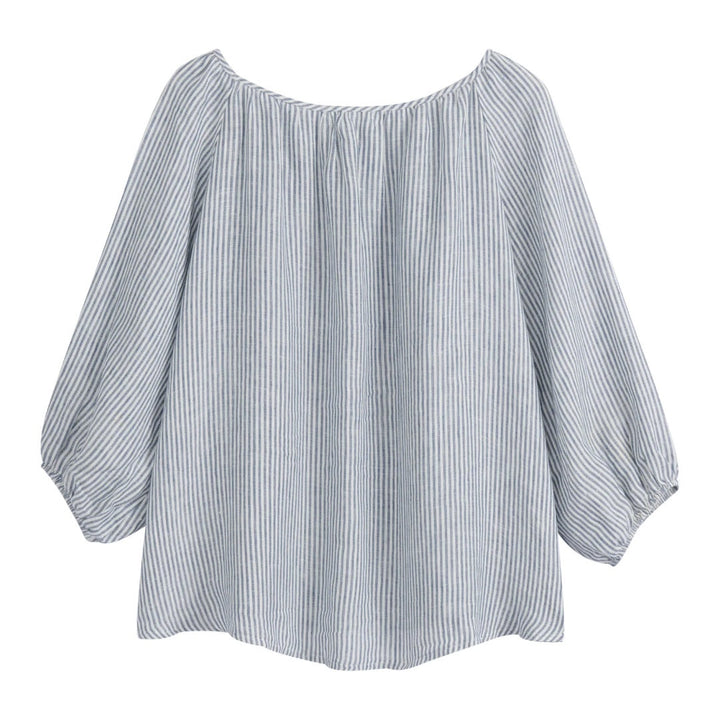 Bypias | Analise Linen Shirt | Blue Stripe
