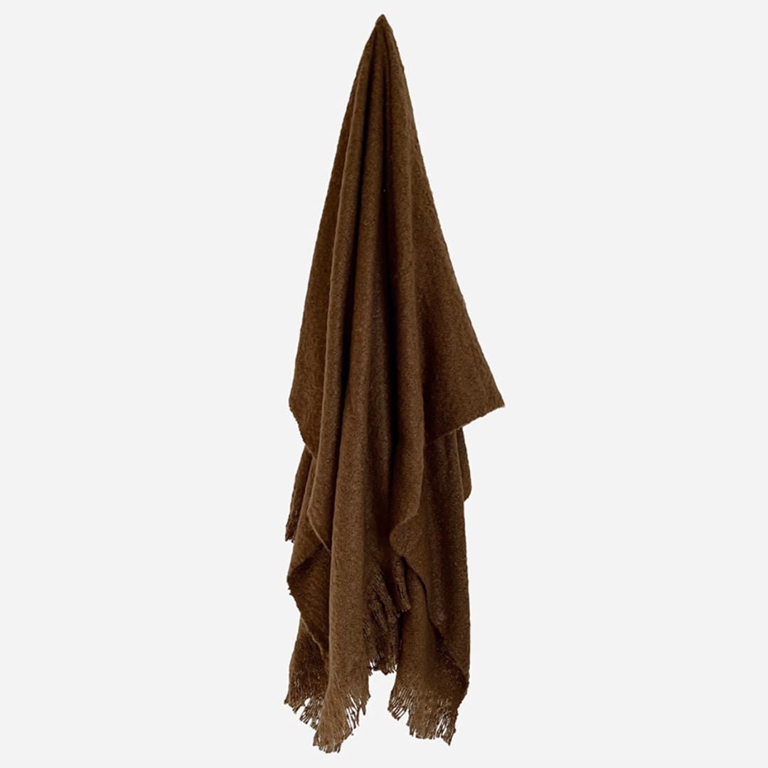 Luggate Brown Throw | Acrylic 130 x 170cm - Suzie Anderson Home