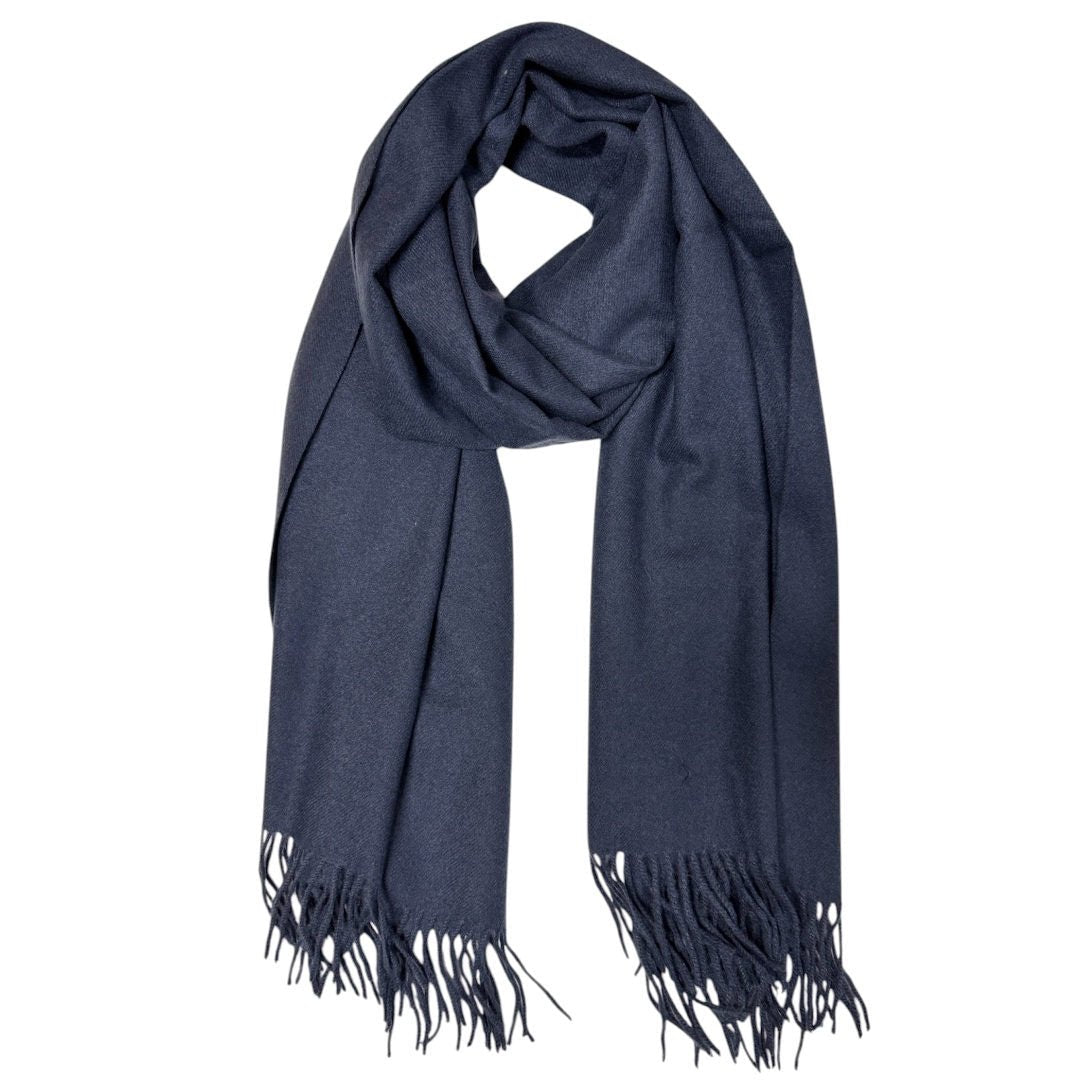 Lux Solid Scarf | Navy - Suzie Anderson Home