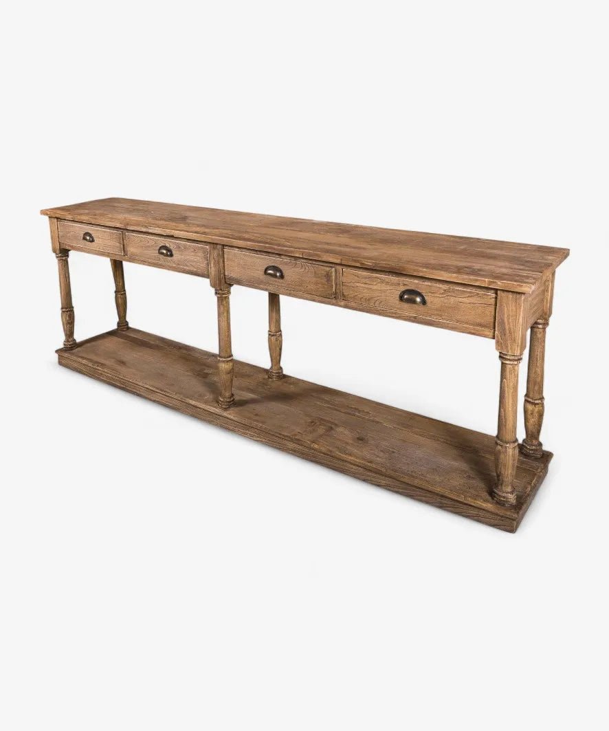 Lyon Console Table | Reclaimed Elm Wood | W210 x D40 x H78cm - Suzie Anderson Home