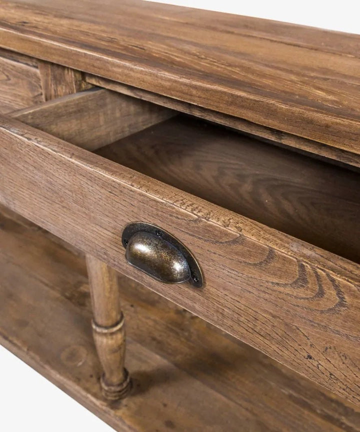 Lyon Console Table | Reclaimed Elm Wood | W210 x D40 x H78cm - Suzie Anderson Home