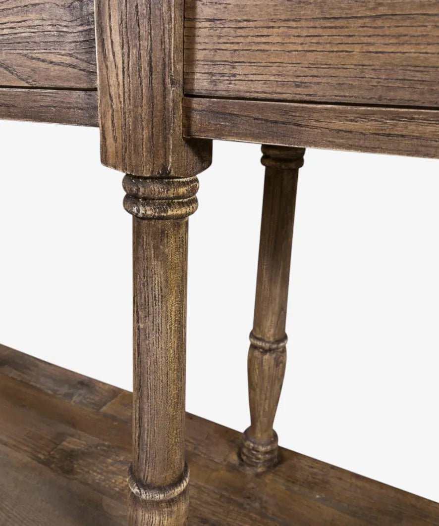 Lyon Console Table | Reclaimed Elm Wood | W210 x D40 x H78cm - Suzie Anderson Home