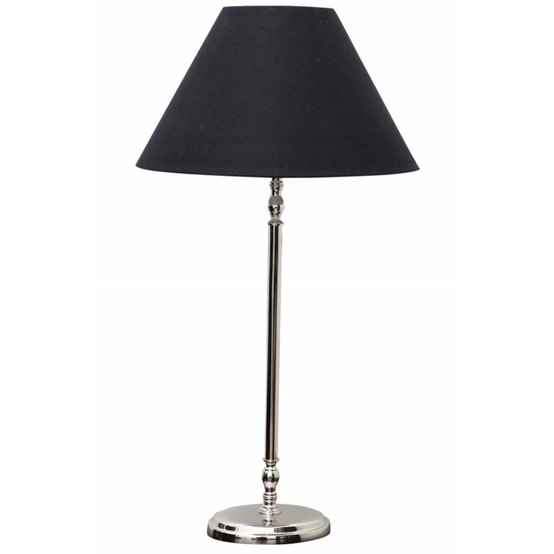Lyon Oval Base Tall Table Lamp Base | Nickel Finish | H 68cm - Suzie Anderson Home