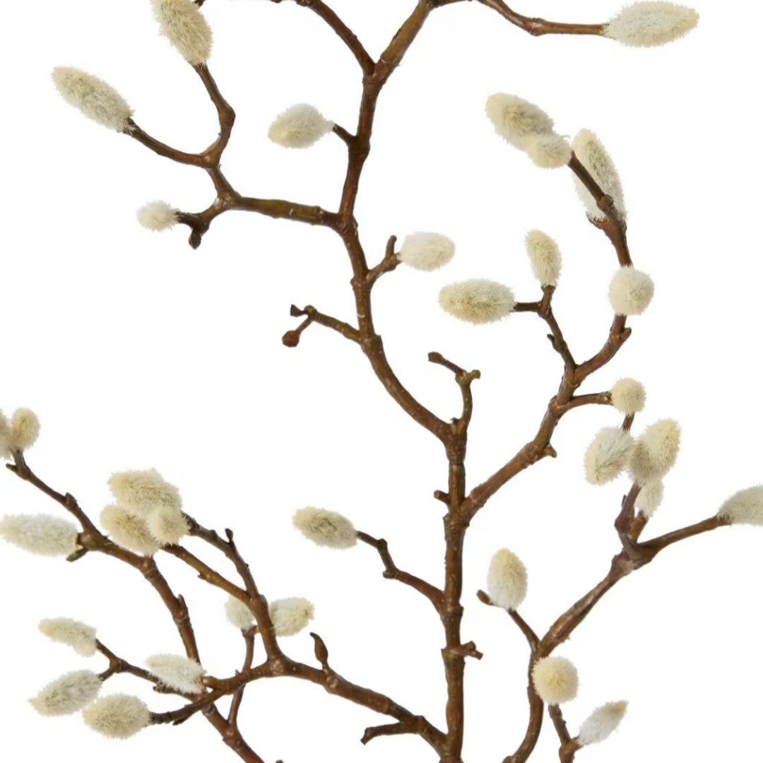 Faux Magnolia Bud Spray | Natural | 74cm
