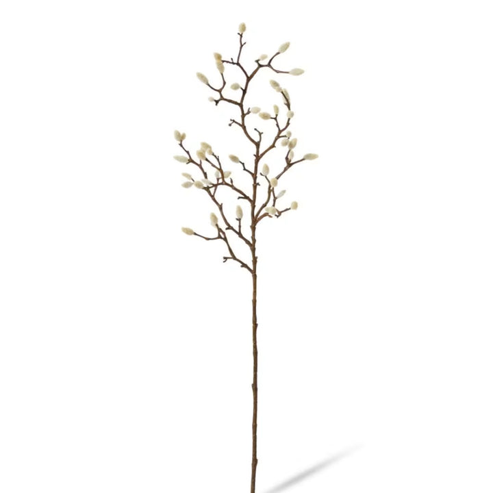 Faux Magnolia Bud Spray | Natural | 74cm