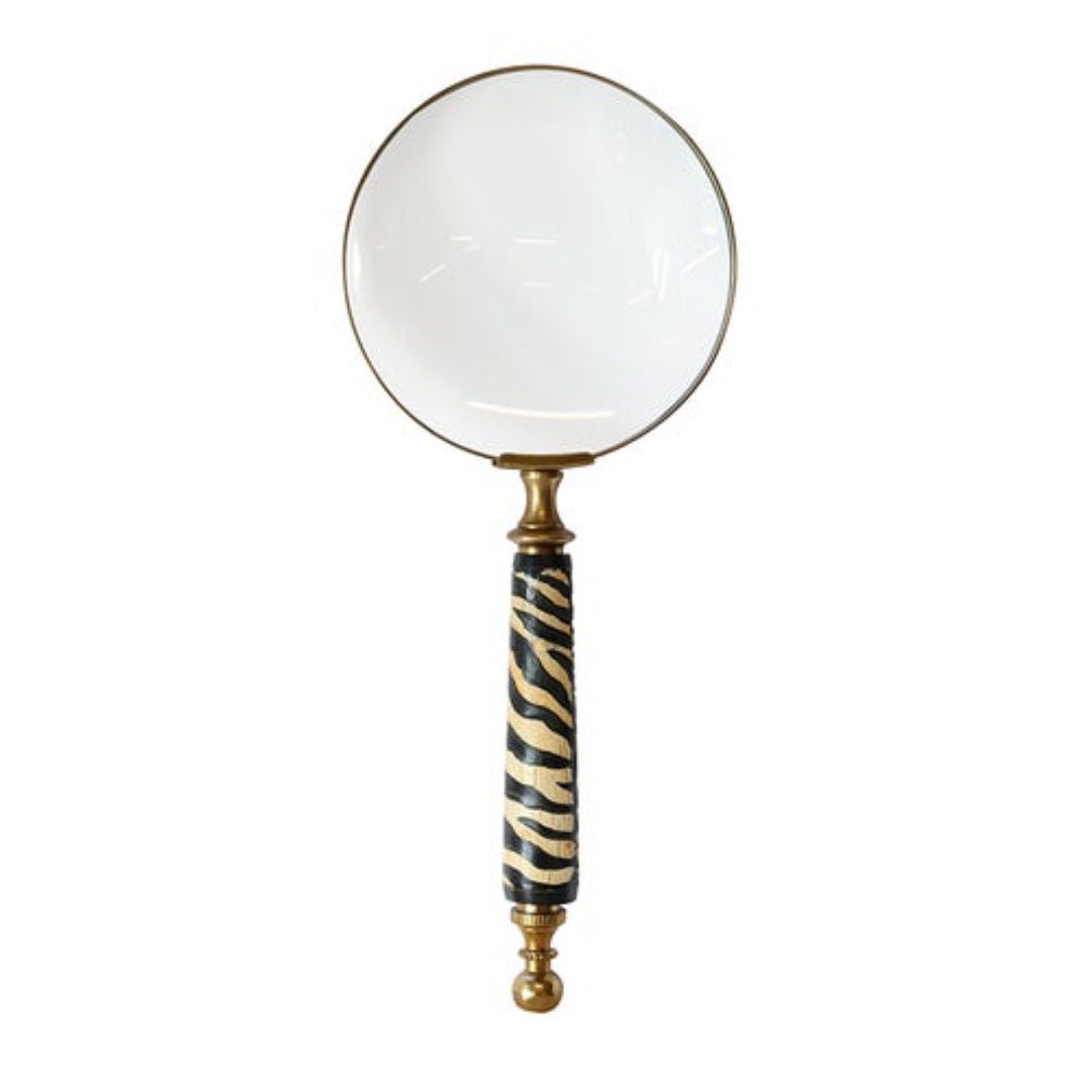 Magnifying Glass with Tiger Pattern Horn Handle - Suzie Anderson Home