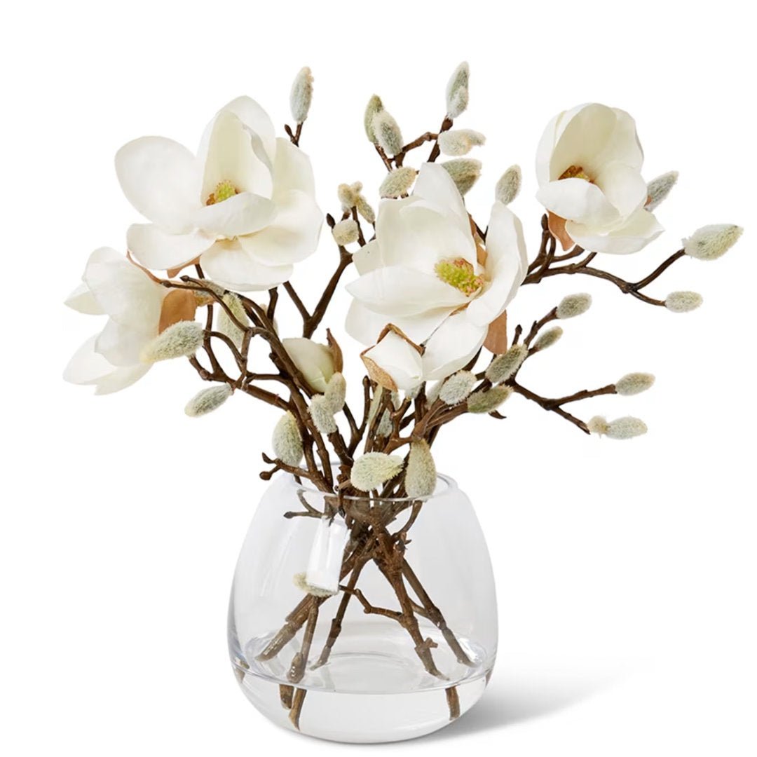 Magnolia White Spray Alma in Small Vase - Suzie Anderson Home