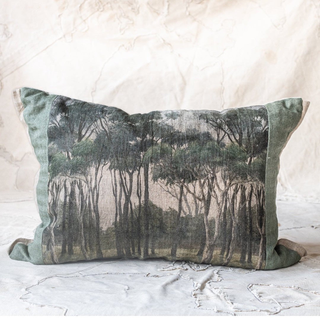 Manosque Cushion & Insert | Linen/Velvet Back | 40x55 - Suzie Anderson Home