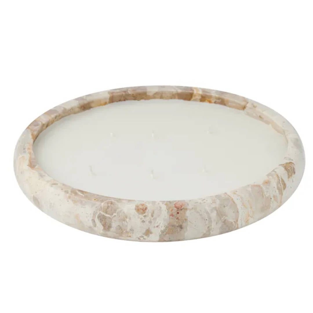 Lotus Marble Candle Bowl | 36cm