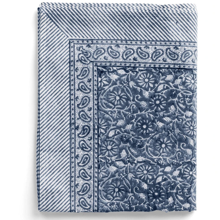 Margerita Cotton Tablecloth | Navy Blue | 150 x 350cm