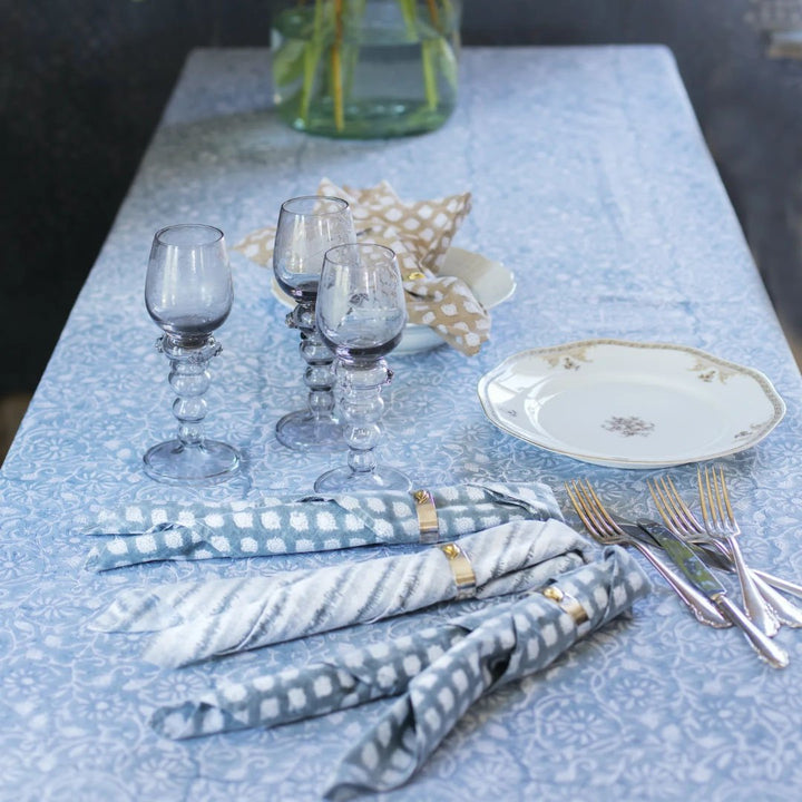 Margerita Cotton Tablecloth | Cashmere Blue | 150 x 350cm - Suzie Anderson Home