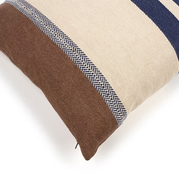 Marina Stripe Indigo Linen Cushion Cover | Libeco | 50x50cm