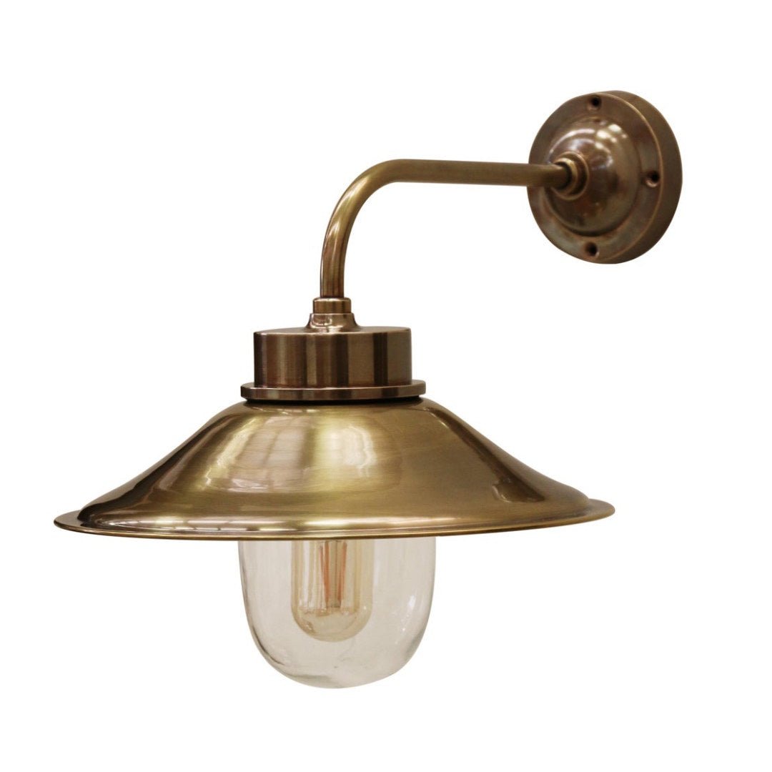 Massachusetts Outdoor Wall Lamp | Brass | H30cm, Depth 32cm - Suzie Anderson Home