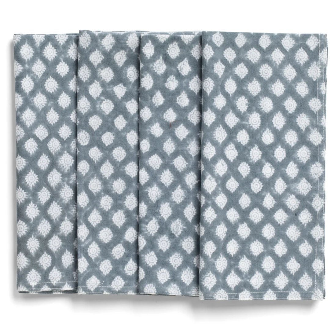 Medallion | Cashmere Blue | Cotton Napkins | SET OF 4 - Suzie Anderson Home