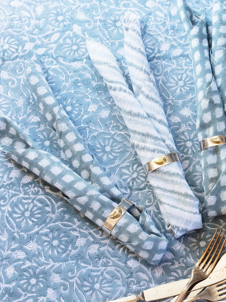 Medallion | Cashmere Blue | Cotton Napkins | SET OF 4 - Suzie Anderson Home