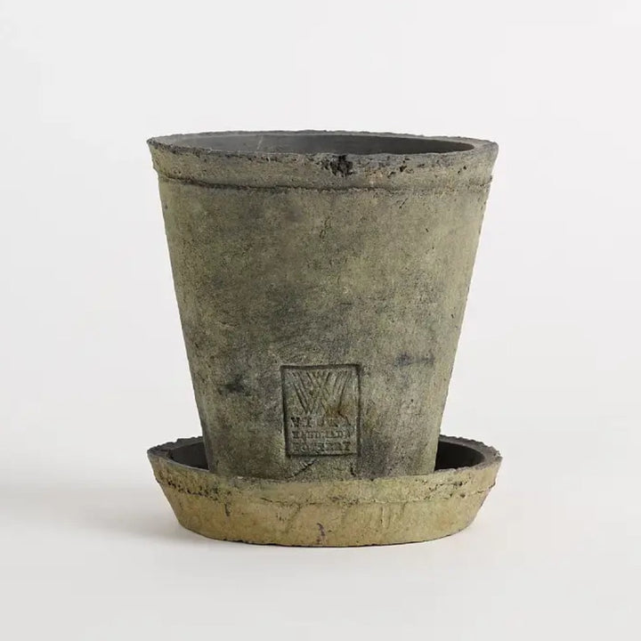 Abal Nero Ombre Pot with Saucer | Medium