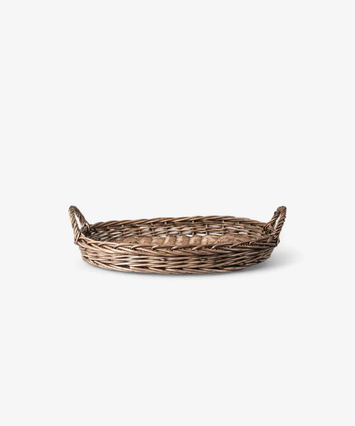 Willow River Oval Wicker Tray