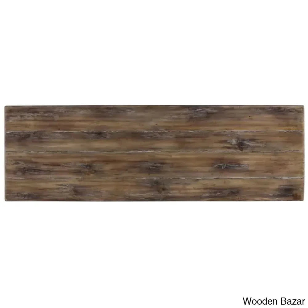 Astro Rafferty Console | Solid & Veneer Pine Patinated | W150 x D48 x H82cm FLOOR STOCK SAMPLE AS IS CONDITION