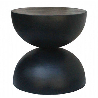 Mele Stool by Uniqwa Collections | Black Munggur Wood | 40 x 40cm-Suzie Anderson Home