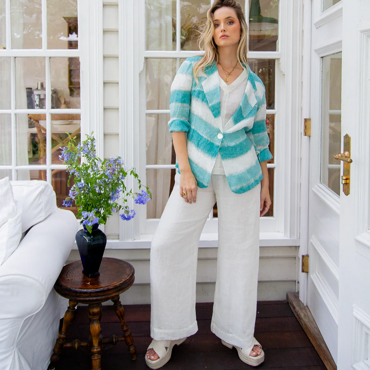 Scandi | Praiano Linen Pant | White