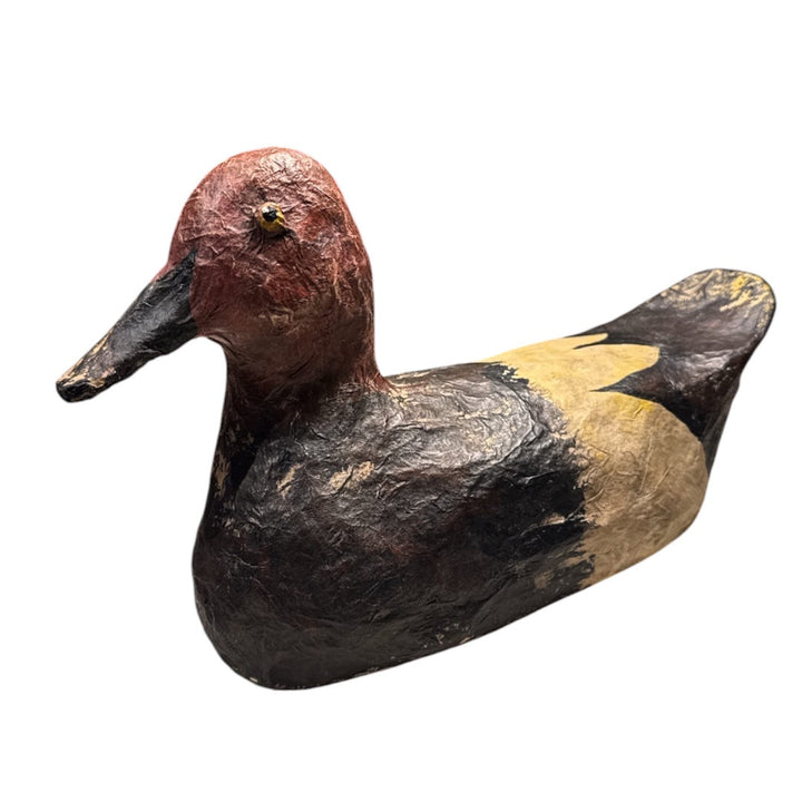 Hand Crafted Decoy Duck 'Merlot' by Local Paper Artist Rossana Perry