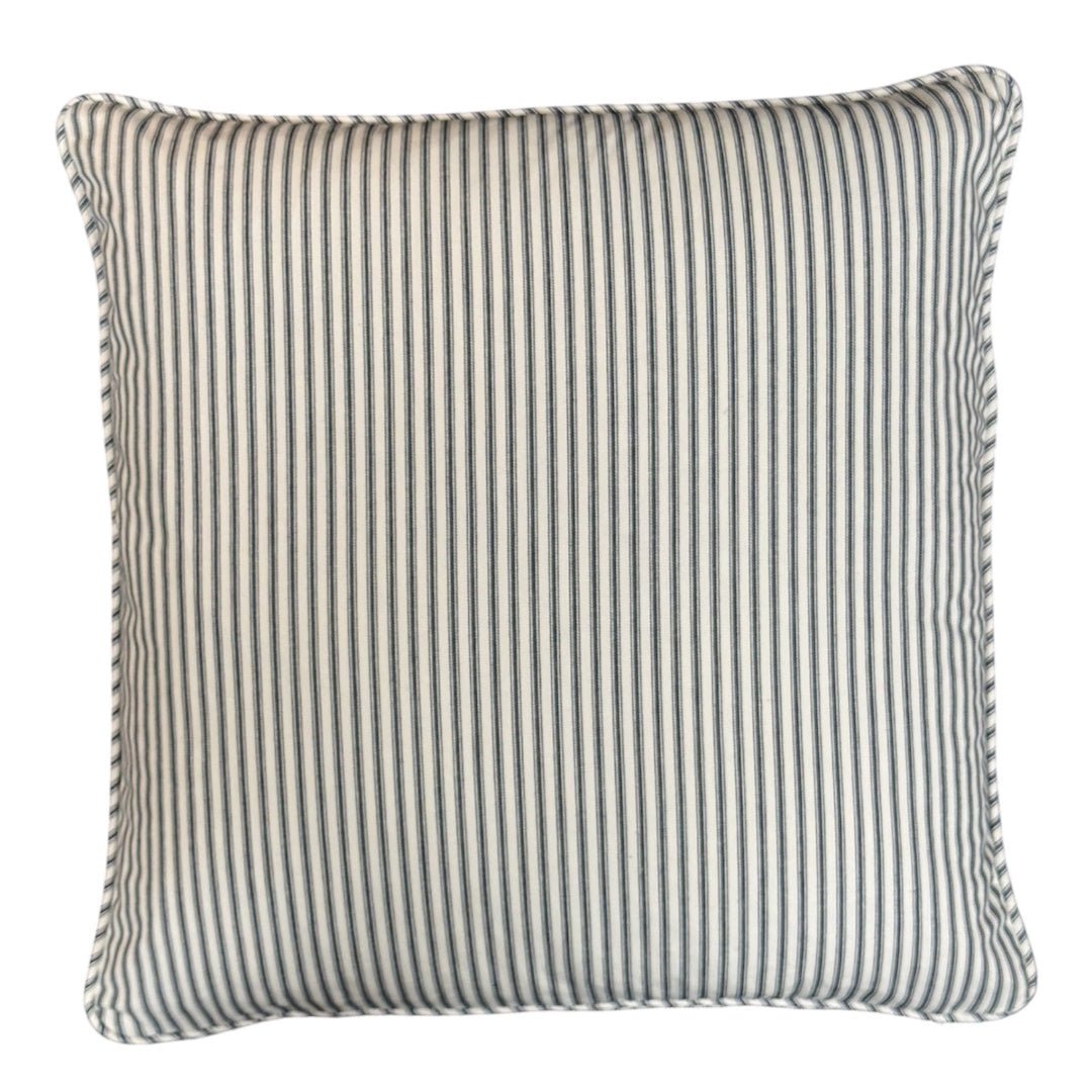Millbrook Ticking Indigo CUSTOM Cushion & Insert | 55x55cm - Suzie Anderson Home