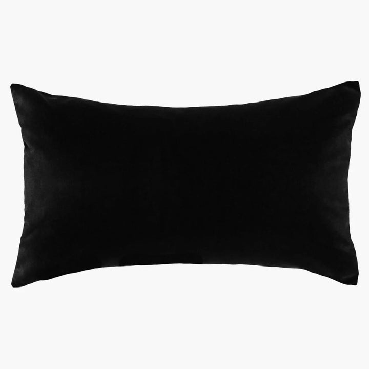 Etro Mini Velvet & Linen Cushion & Insert | Black | 30x50cm