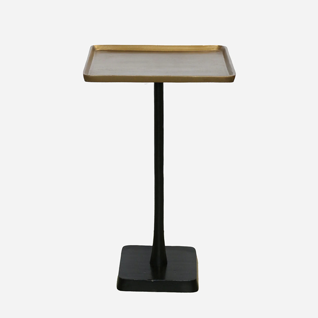 Kesha Square Pedestal Table | Brass Antique | W34.5 x H56cm
