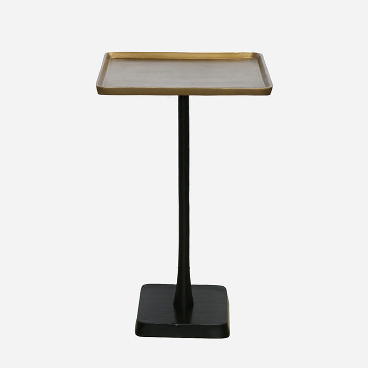 Kesha Square Pedestal Table | Brass Antique | W34.5 x H56cm