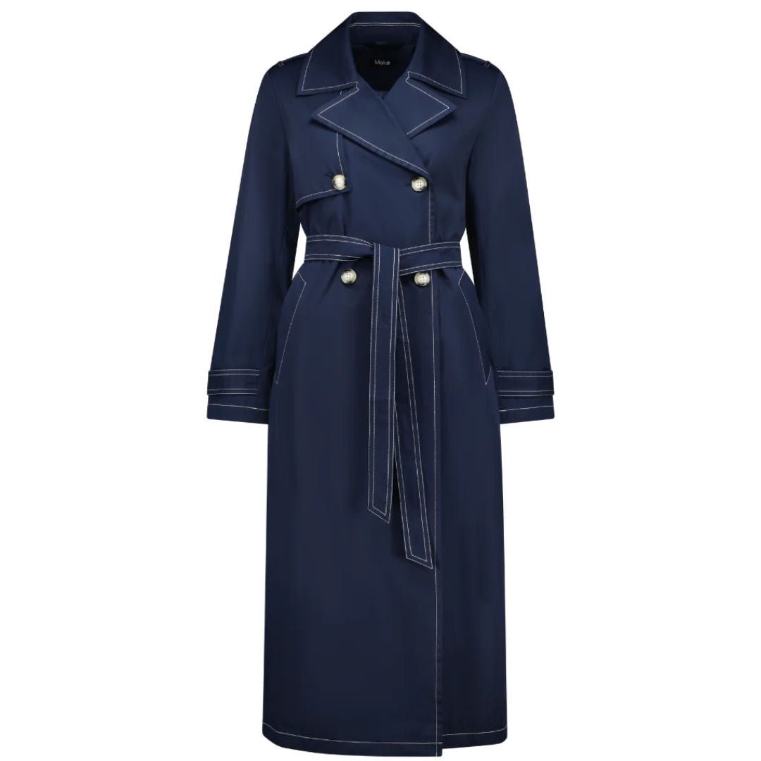 Moke | Kim Trench Coat | Navy - Suzie Anderson Home