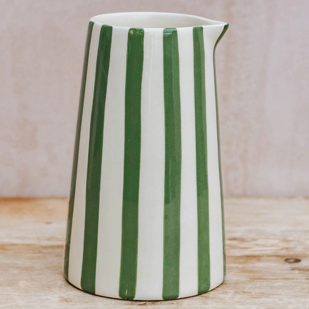 Musango | Pitcher | Candy Stripe Moss Green