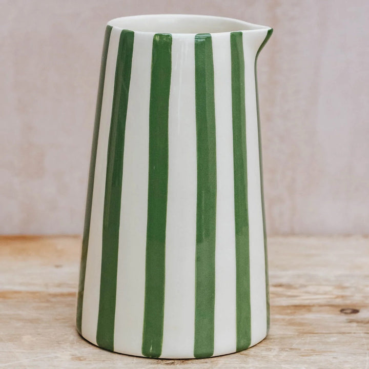 Musango | Pitcher | Candy Stripe Moss Green