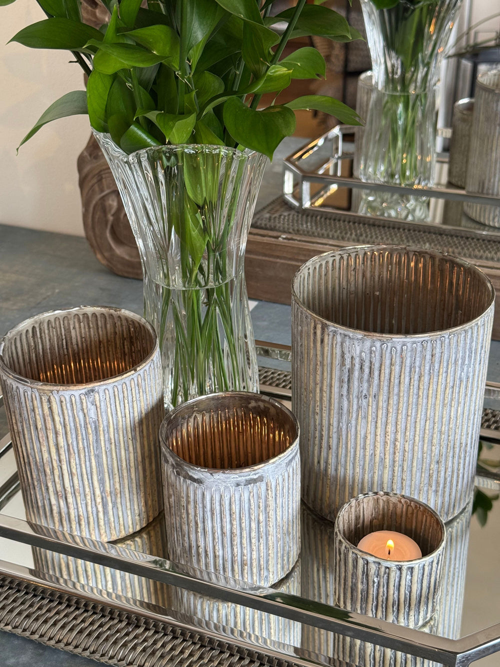 Mozart Mercury Glass Votive Holder | Medium - Suzie Anderson Home