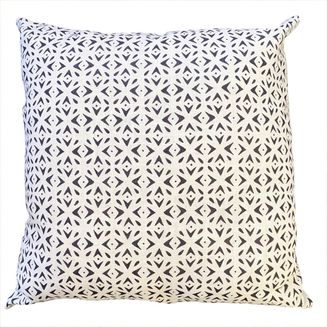 Mudcloth Cushion & Insert | Linen | Petite 60cm - Suzie Anderson Home