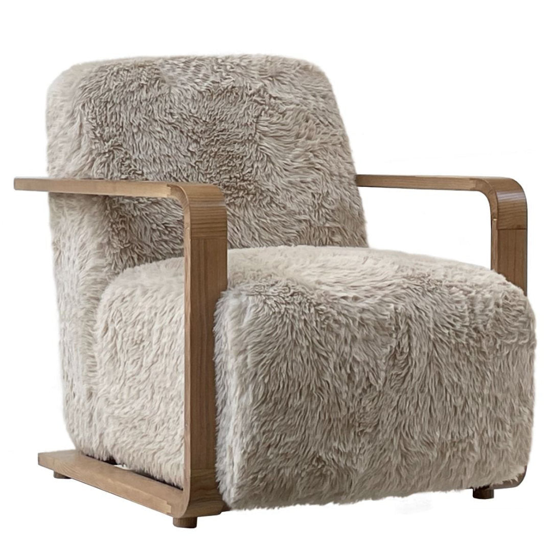 Mulligan Armchair | Faux Sheepskin Beige - Suzie Anderson Home