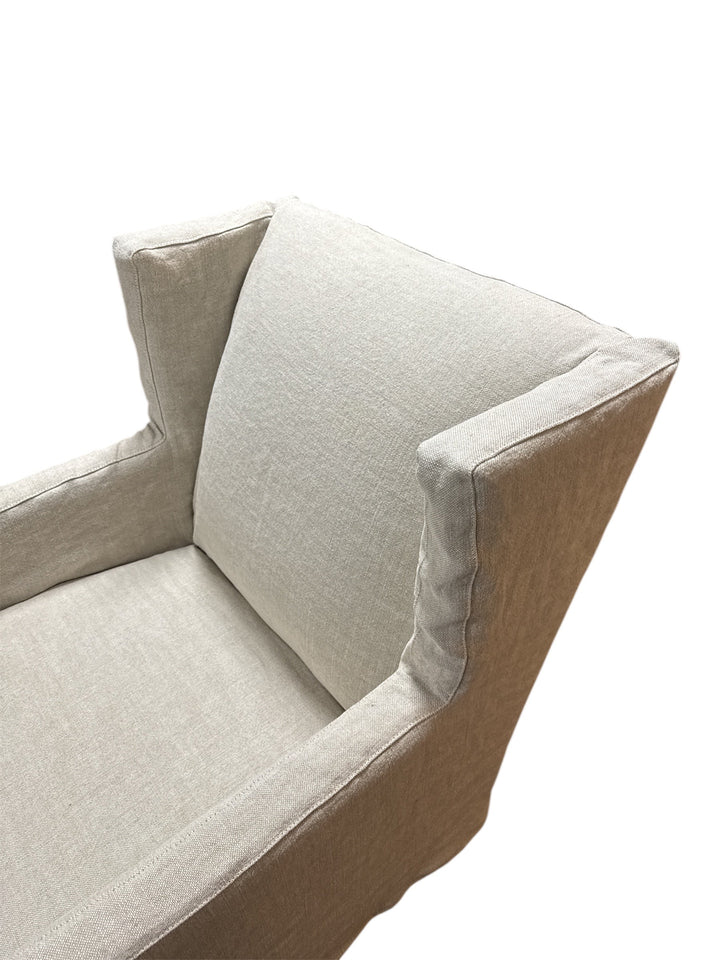 Murmur ArmChair | Custom Made in Sydney | Slip Covered | Westbury Washed Luxembourg Oatmeal - Suzie Anderson Home