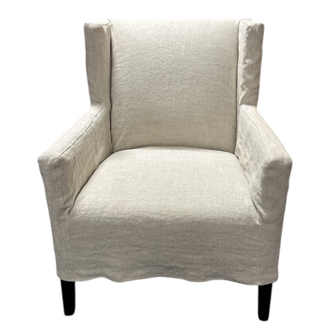 Murmur ArmChair | Custom Made in Sydney | Slip Covered | Westbury Washed Luxembourg Oatmeal - Suzie Anderson Home