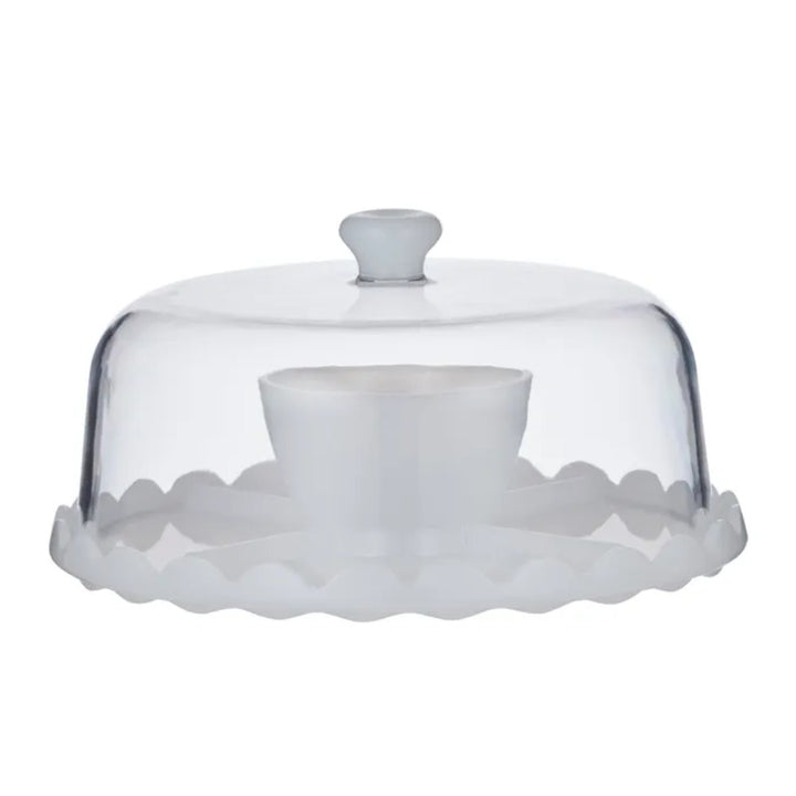 Filly 2 Piece Acrylic Pedestal Server with Lid