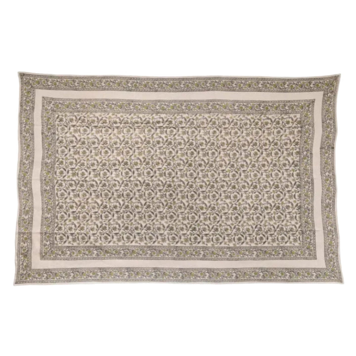 Victoria Handblock Printed Tablecloth | 160x320cm