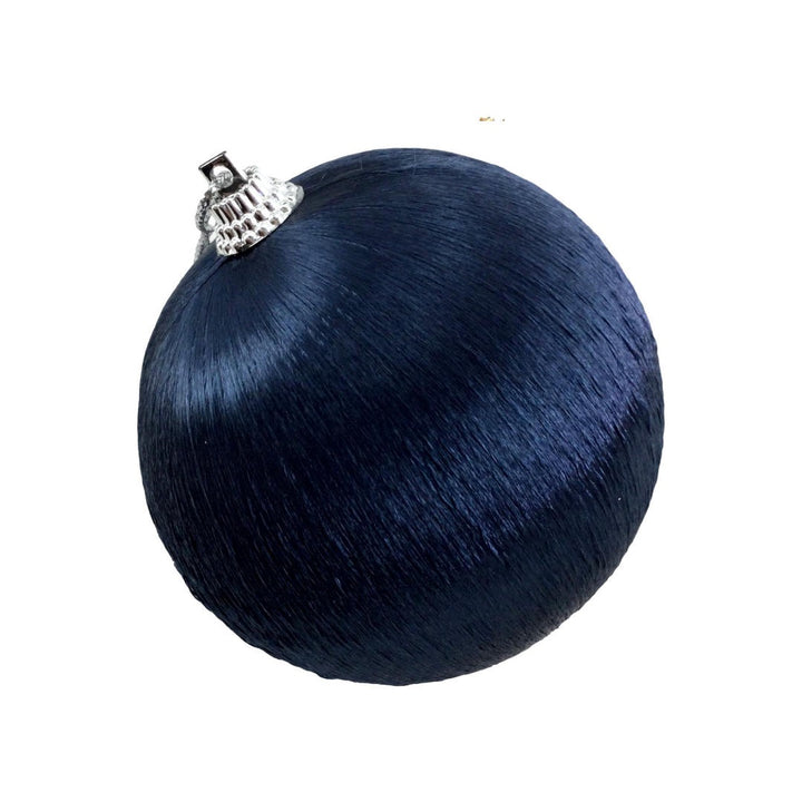 Navy Silk Ball Bauble | Hanging BOX OF 6
