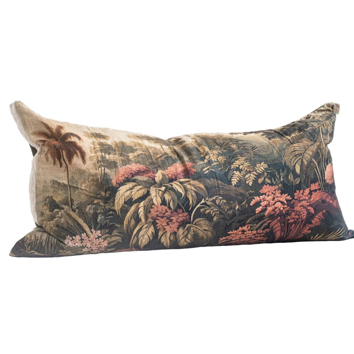 Namrana Cushion & Insert | Linen & Velvet | 50 x 100cm