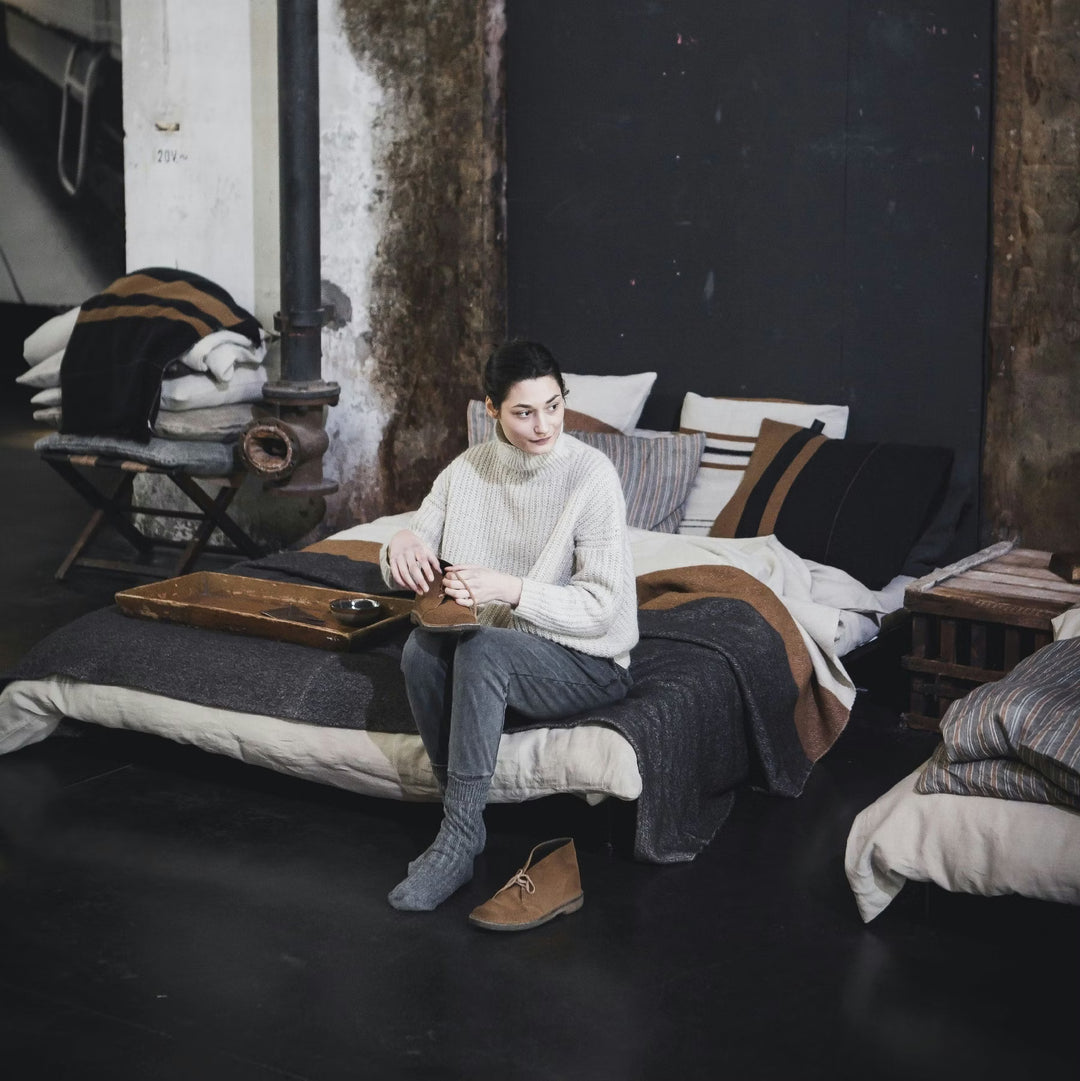 Nash Linen / Wool Coverlet Stripe | 260cm x 240cm